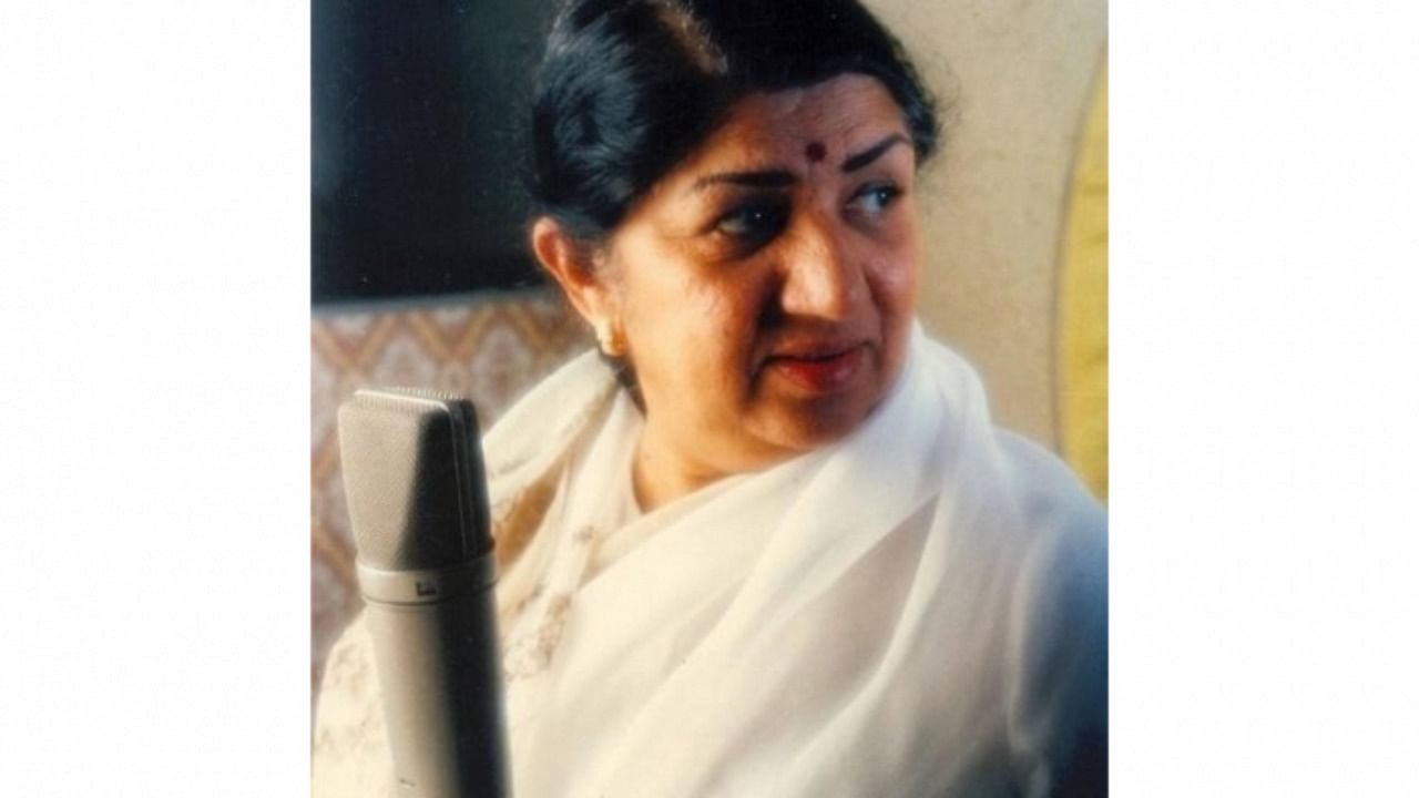 Indian cinema's 'Queen of Melody' Lata Mangeshkar. Credit: Twitter/LataMangeshkar 