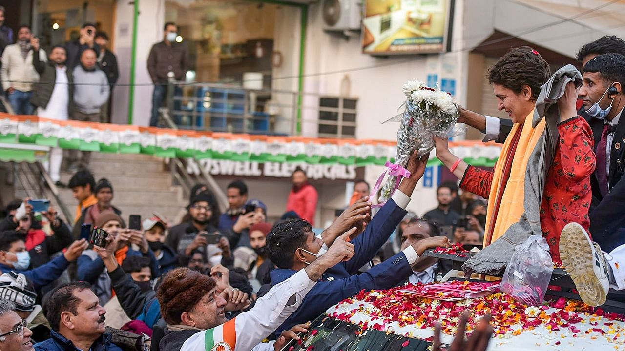 Priyanka Gandhi Vadra in Aligarh. Credit: PTI Photo