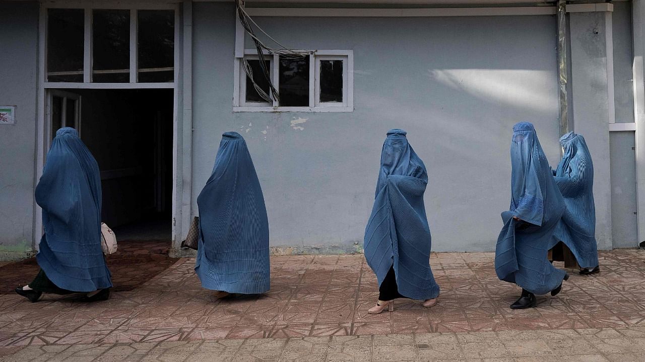 The Taliban say they allow women to work as long as they are segregated from men. Credit: AFP Photo