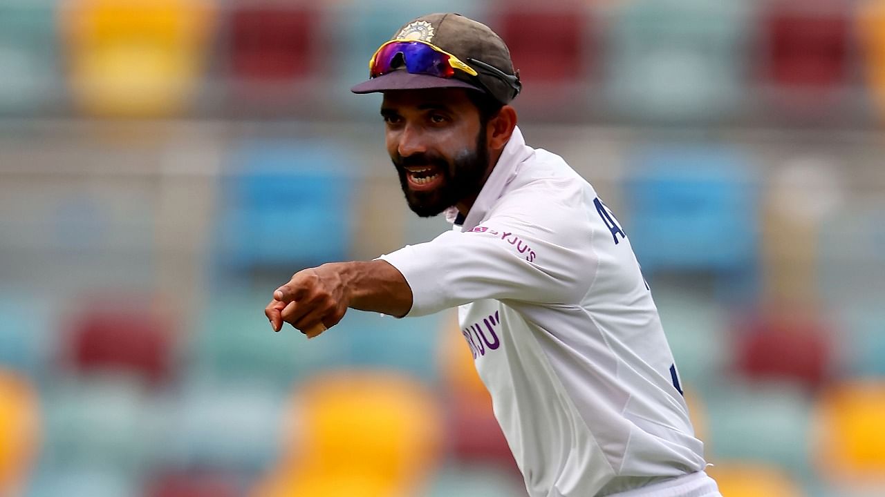 India's captain Ajinkya Rahane gives instructions to teammates on day four of the fourth cricket Test match between Australia and India at The Gabba in Brisbane on January 18, 2021. Credit: AFP File Photo