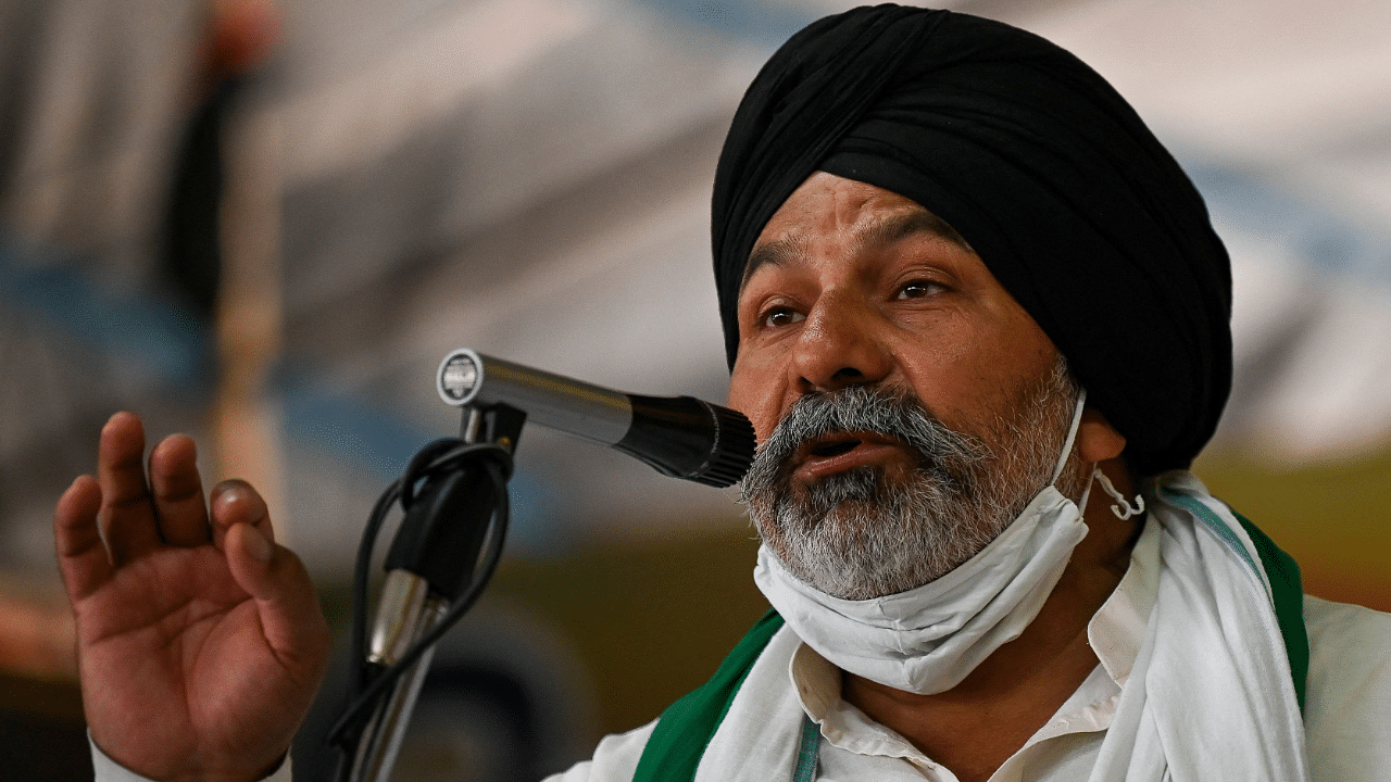 Bharatiya Kisan Union (BKU) spokesperson Rakesh Tikait. Credit: AFP Photo