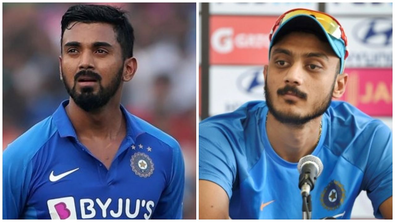 K L Rahul and Axar Patel Credit: PTI/AFP