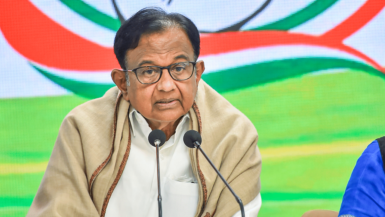 Former union finance minister & Congress leader P. Chidambaram. Credit: PTI Photo