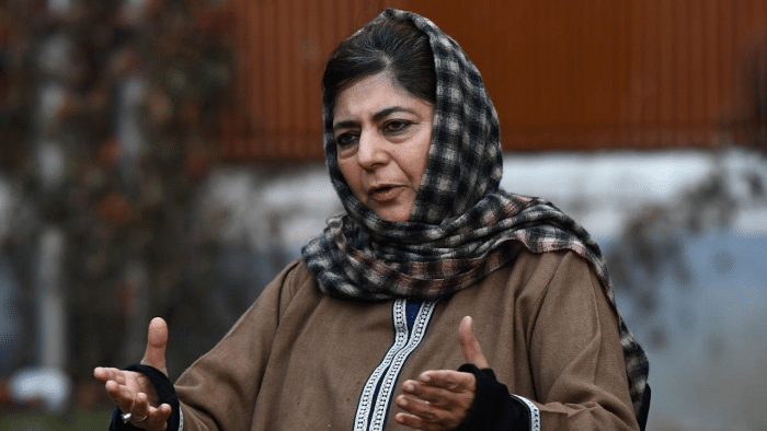 Former chief minister of Jammu and Kashmir and PDP president Mehbooba Mufti. Credit: AFP File Photo