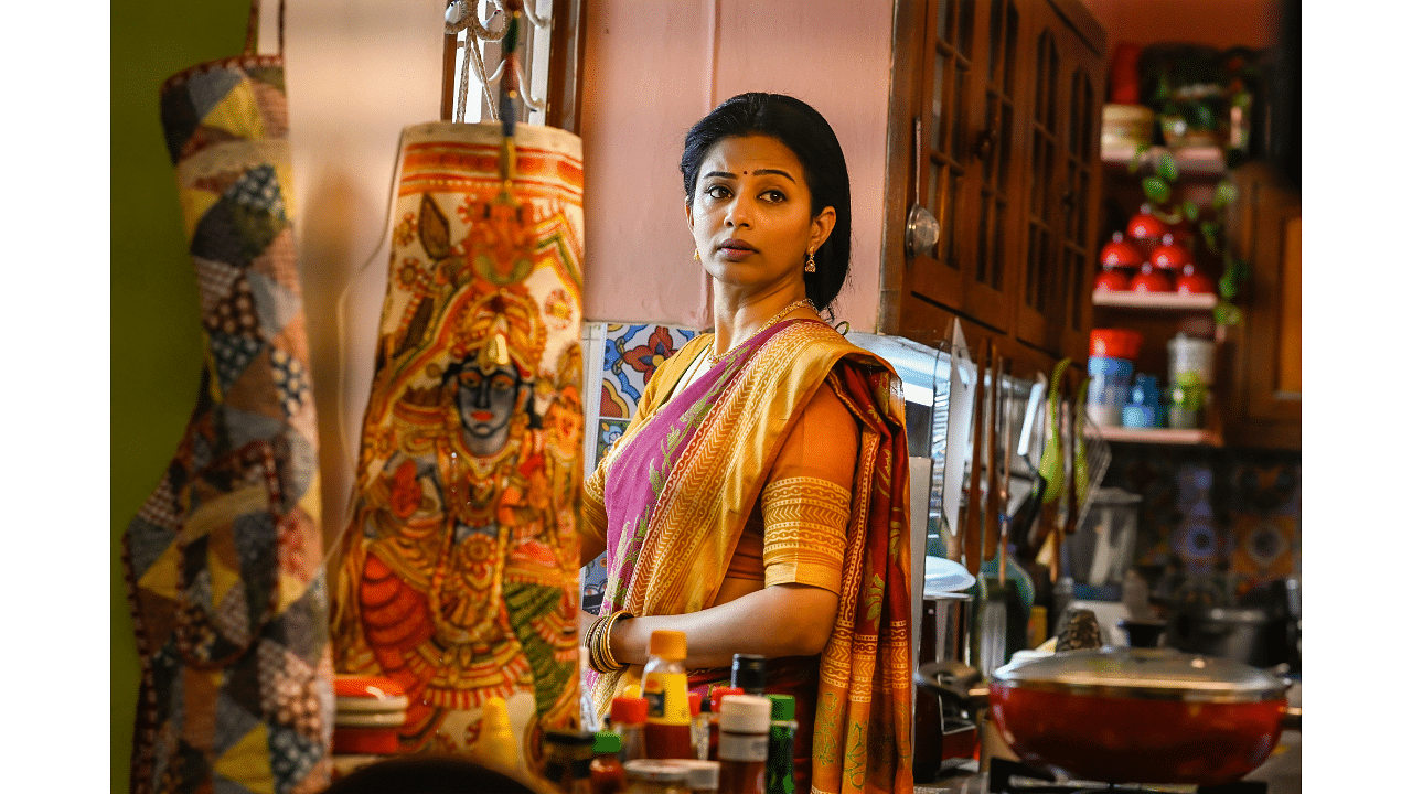 Actor Priyamani in a still from 'Bhamakalapam'. Credit: PR Handout