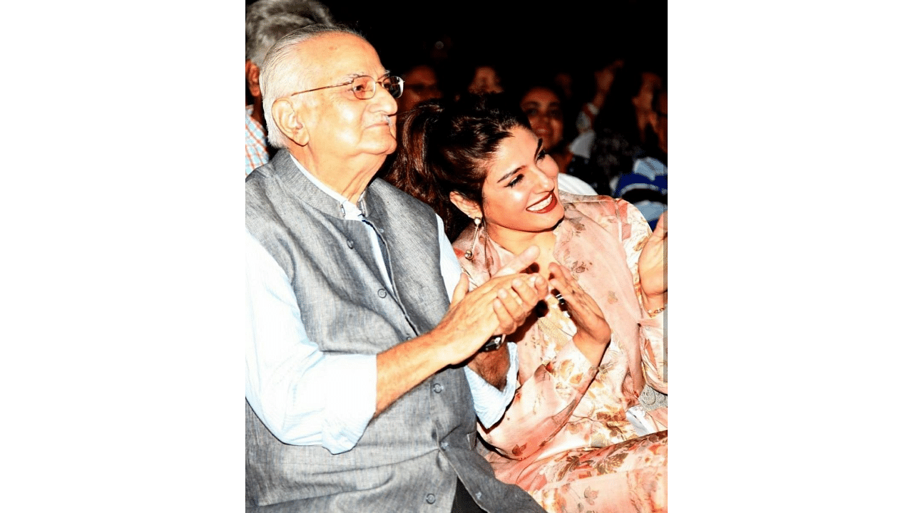 Ravi Tandon with daughter and Bollywood star Raveena Tandon. Credit: IANS Photo