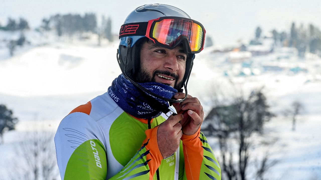 Kashmiri skier Arif Khan. Credit: AFP File Photo