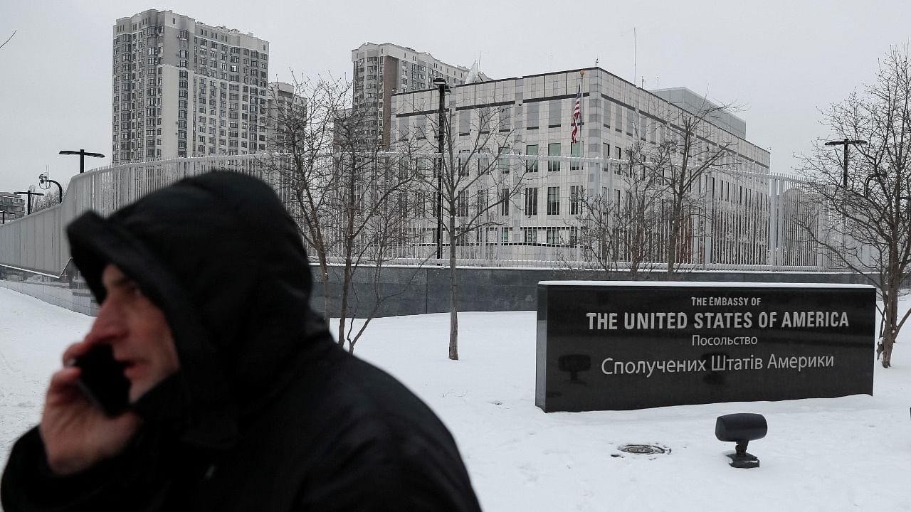 The United States' embassy building in Kyiv. Credit: Reuters Photo