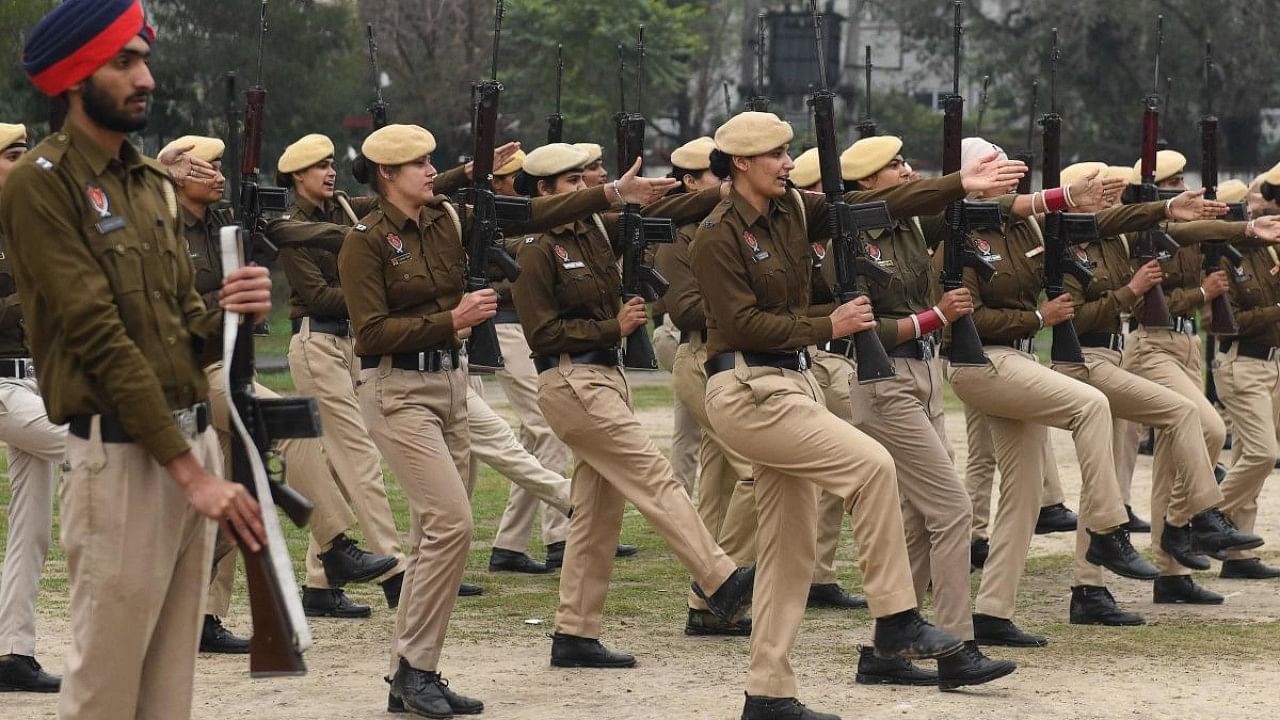 Women police personnel. Credit: AFP File Photo