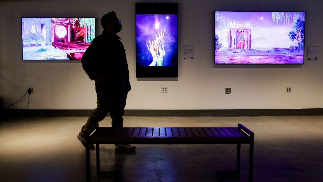 After digital art as NFTs, collectors are now turning to the traditional art. Credit: AFP Photo