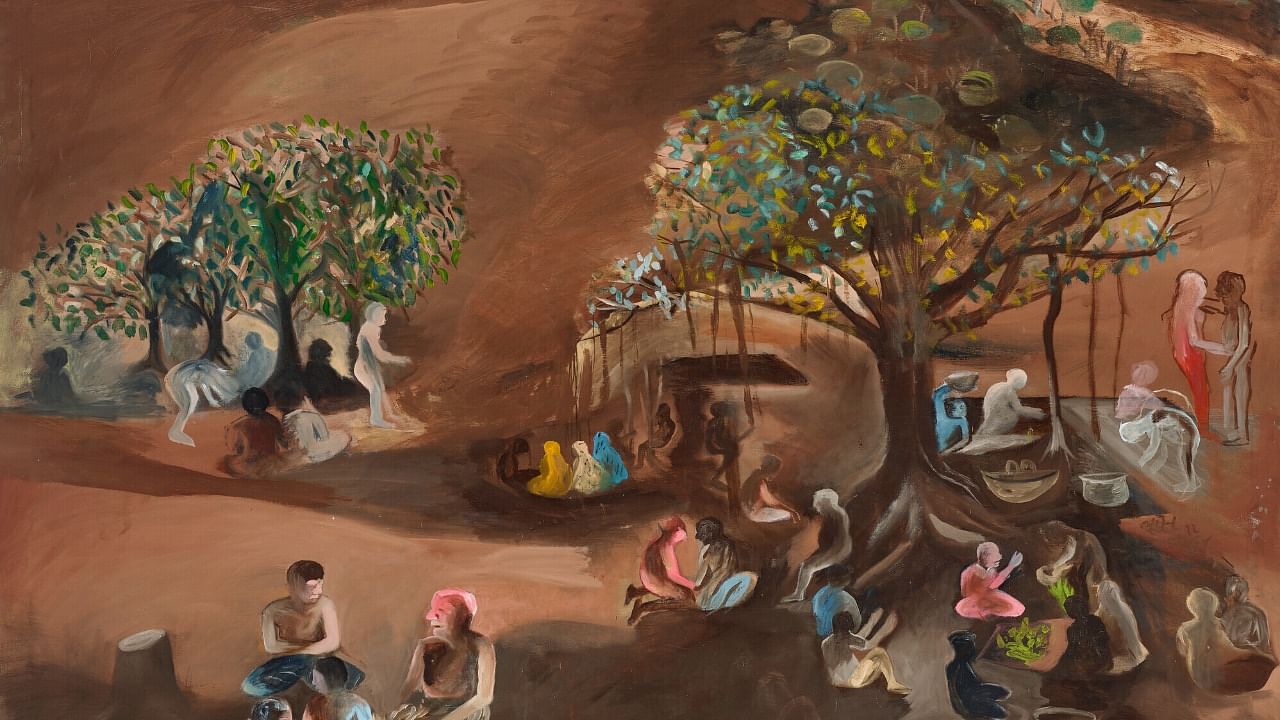 The Banyan Tree by Bhupen Khakhar is estimated at $1,800,000 - $2,500,000. Credit: Christie’s Photo 