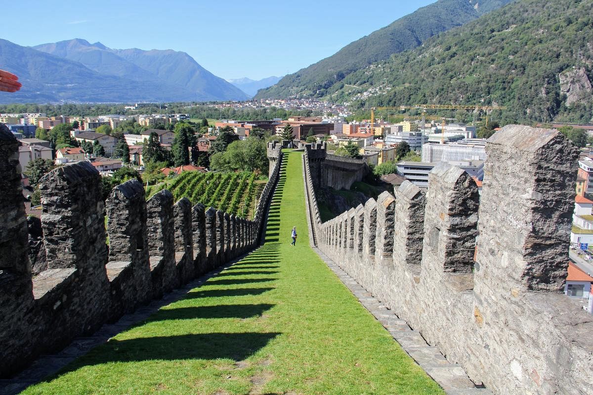 The battlements of Bellinzona