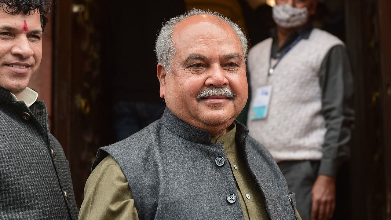 Union Minister for Agriculture and Farmers' Welfare Narendra Singh Tomar. Credit: PTI Photo