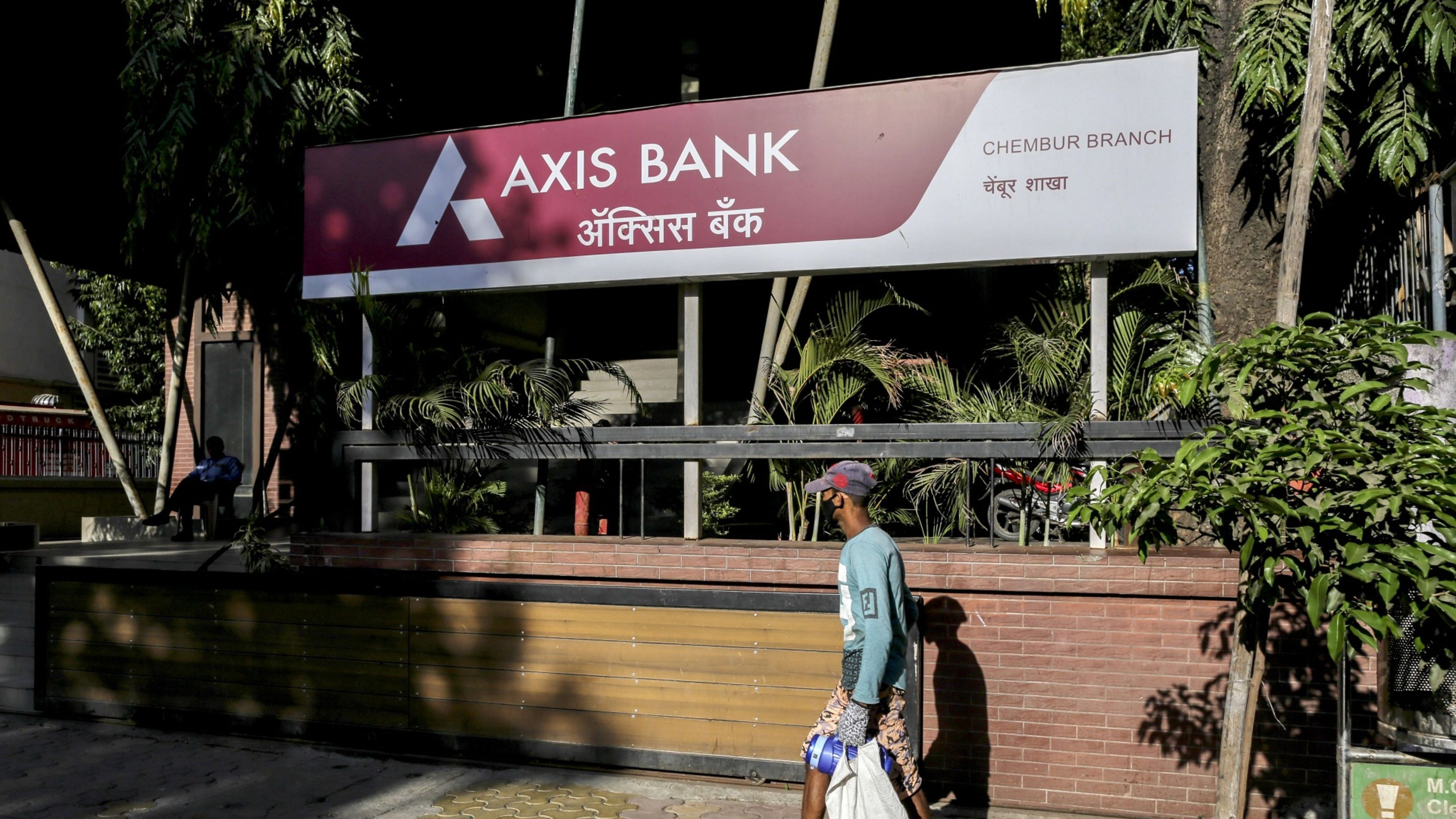 Axis Bank, based in Mumbai, said in January that quarterly profit more than tripled on robust earnings from lending and its non-core business including fees and trading, as the easing of the coronavirus pandemic helped a revival in consumer demand. Credit: Bloomberg Photo