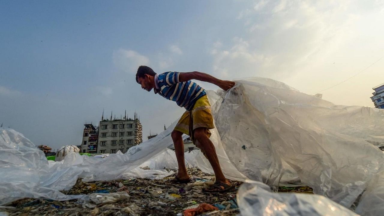 The collected plastic waste is being sent to different recyclers, waste-to-energy plants and cement kilns. Credit: AFP File Photo