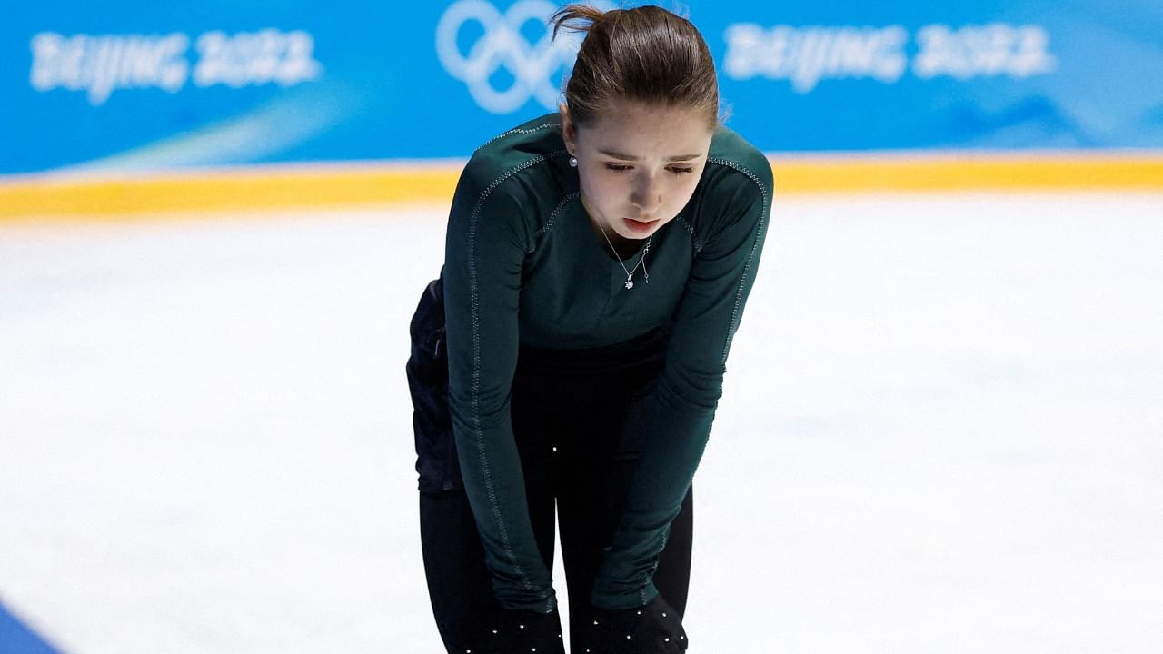 Kamila Valieva at a practice session. Credit: Reuters Photo