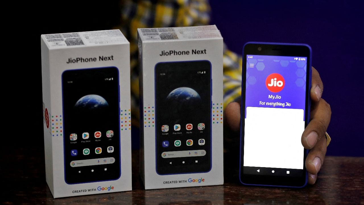 Glance will integrate into the operating system called Pragati OS that Google has custom-made for Jio devices, bringing lock screen content to buyers. Credit: Reuters Photo