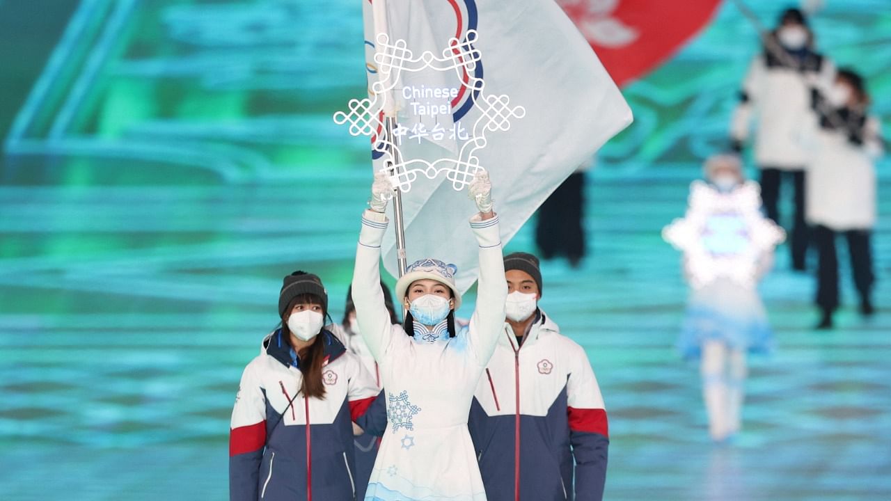 The Taiwan contingent, which contests under the name of Chinese Taipei, at the Winter Olympics. Credit: Reuters Photo