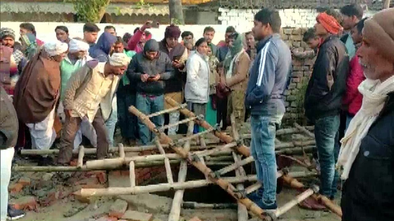 Locals have now blocked the well with a set of ladders. Credit: ANI Photo