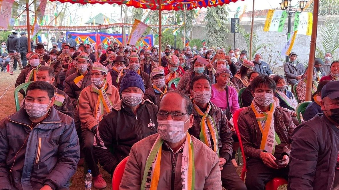 The National People's Party (NPP), a regional partner of the BJP-led government in Manipur since 2017 topped the list with 27 candidates having average assets worth Rs 3.48 crore. Credit: IANS Photo