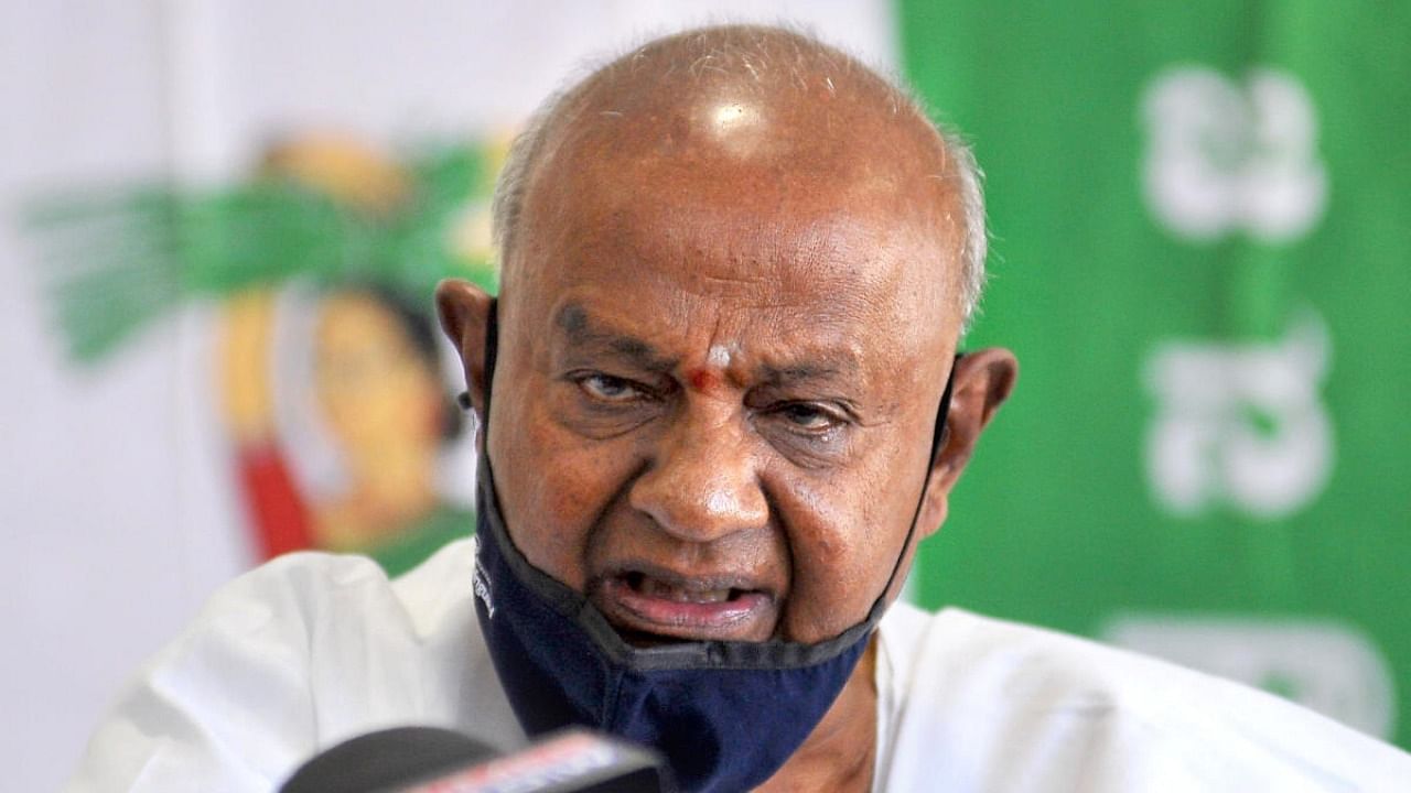 Former prime minister H D Deve Gowda. Credit: DH File Photo