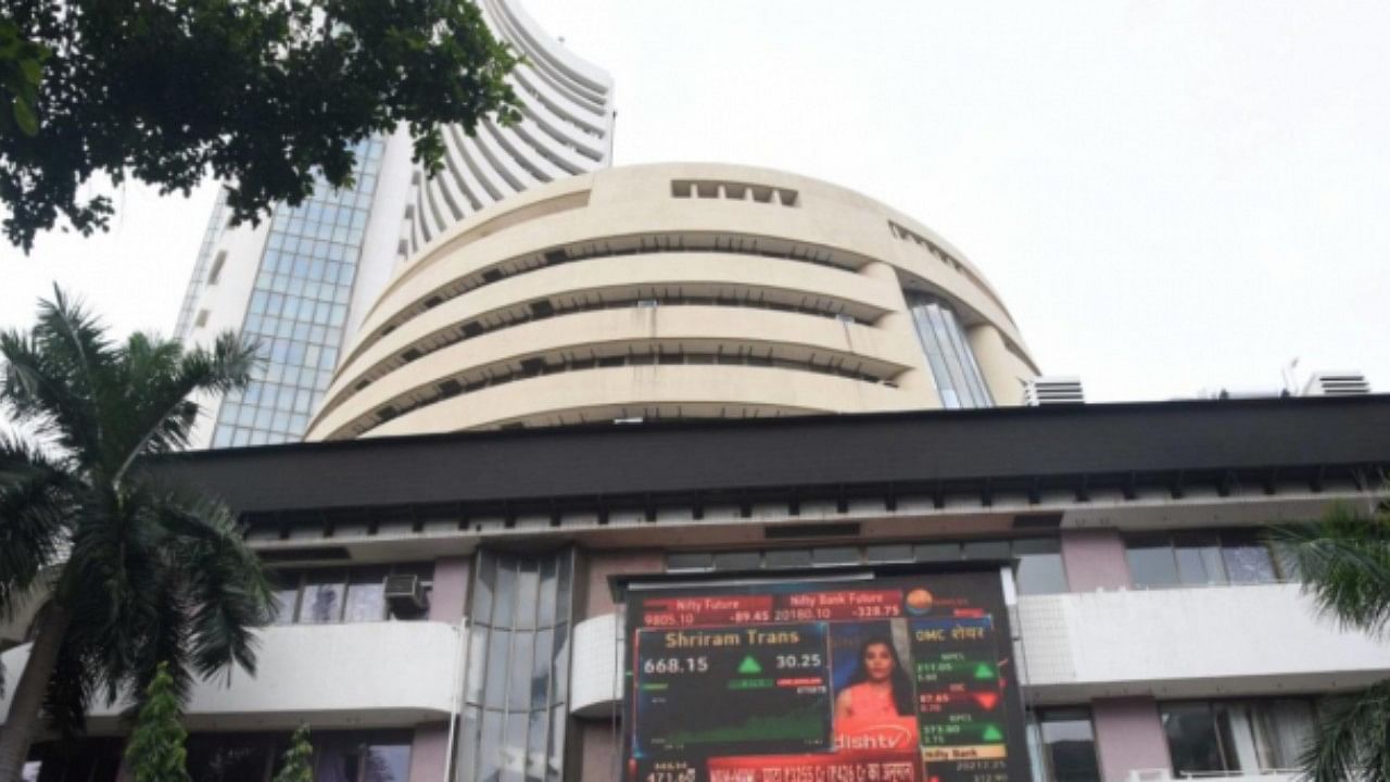 The Sensex was dragged lower by mainly Ultratech Cement, M&M, Infosys, Reliance, Bajaj Finance and Nestle -- dropping as much as 1.88%. Credit: PTI File Photo