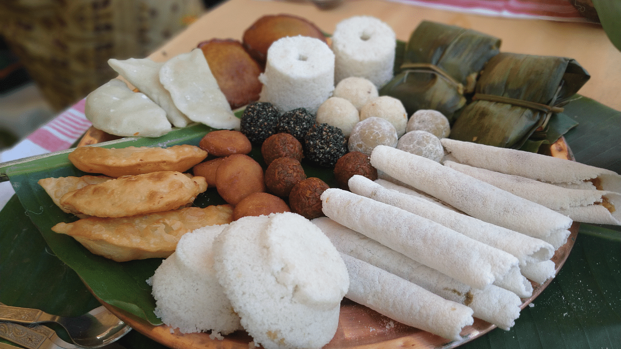 Pitha holds a great cultural significance in Assam, as no Bihu (harvest festival) celebration is complete without preparing this sweet dish. Credit: Nivi Shrivastava