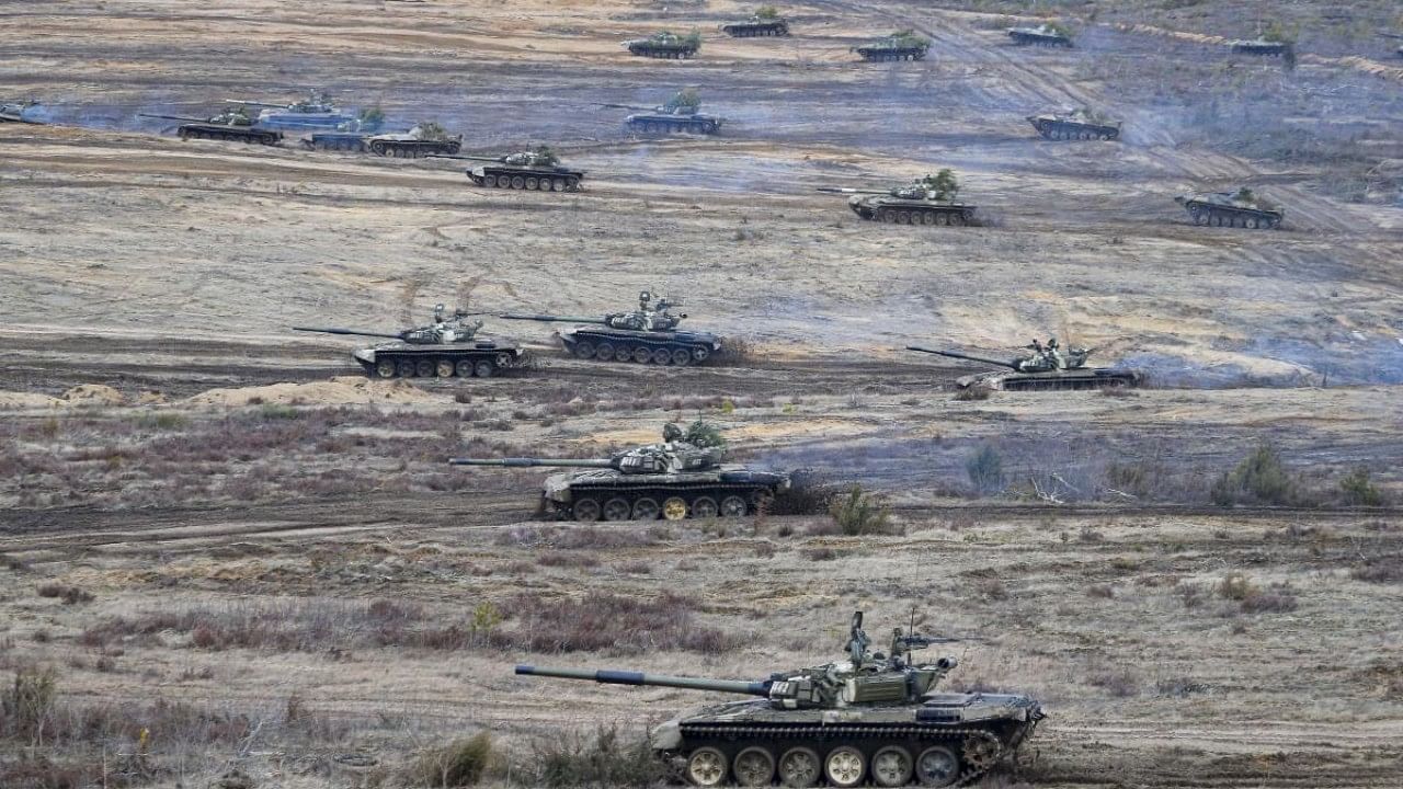 Russia has deployed troops to its ally Belarus for sweeping joint military drills that run through Sunday, fueling Western concerns that Moscow could use the exercise to attack Ukraine from the north. Credit: AP Photo