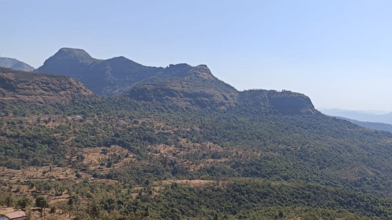 The fort rises 820 metres (2,700 ft) above sea level in the picturesque Sahyadri mountain ranges. Credit: Mrityunjay Bose