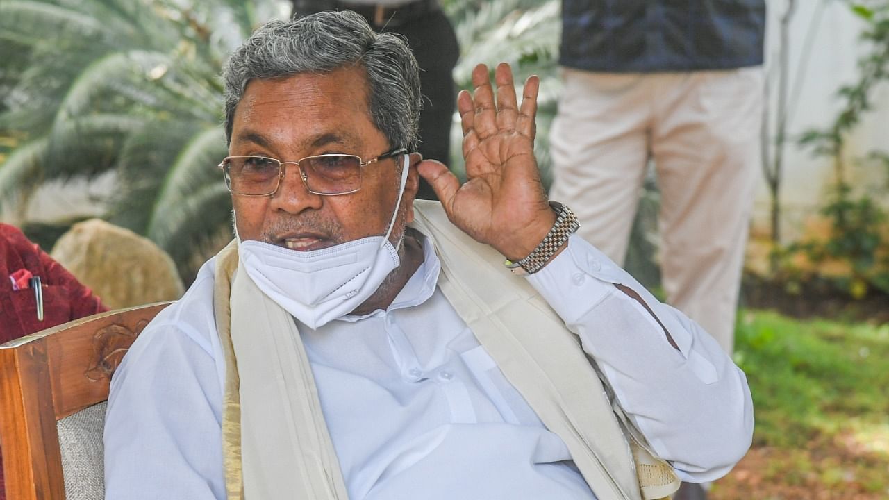 Karnataka Opposition leader Siddaramaiah. Credit: DH Photo