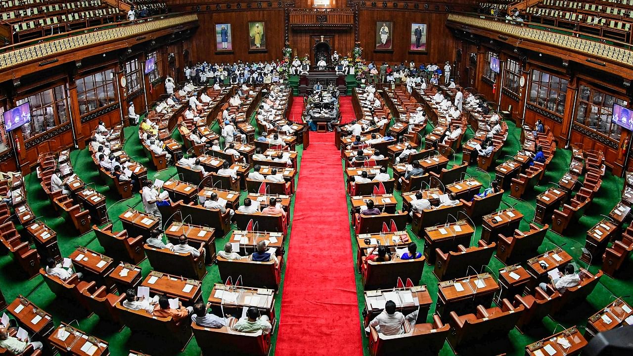 Karnataka assembly session in progress. Credit: PTI Photo