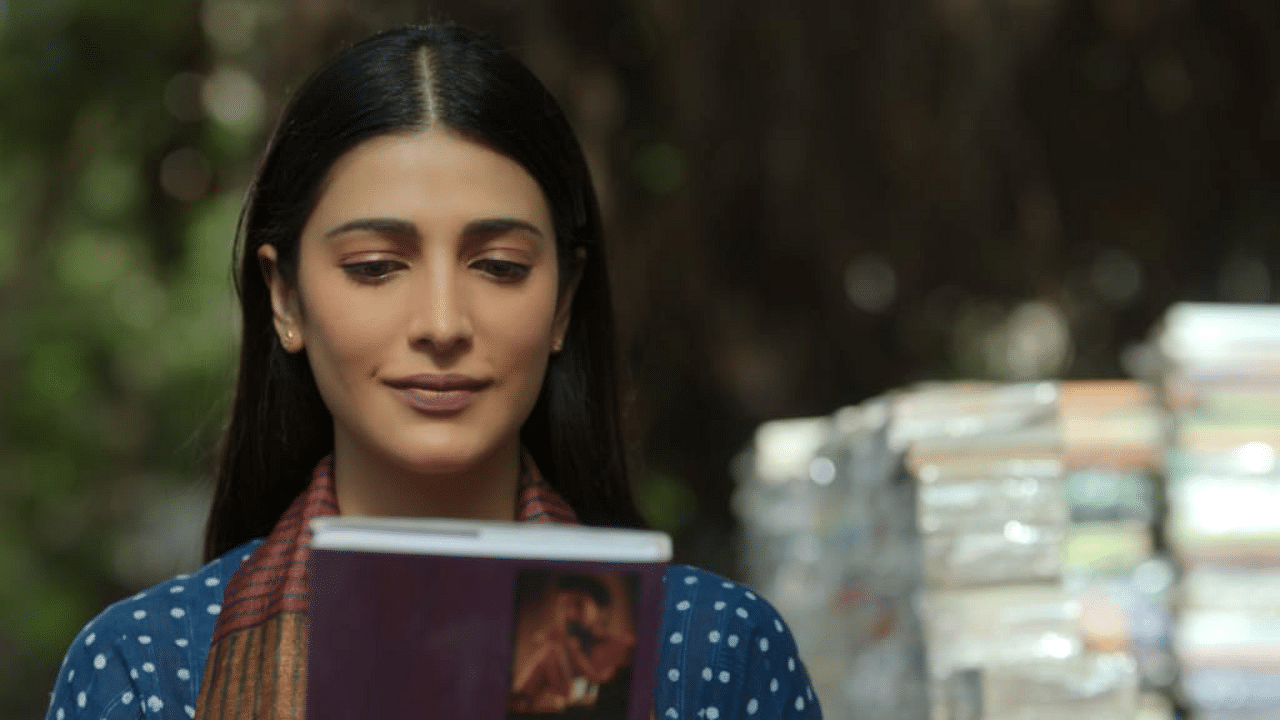 Actor Shruti Hassan in a still from 'Bestseller'. Credit: Prime Video