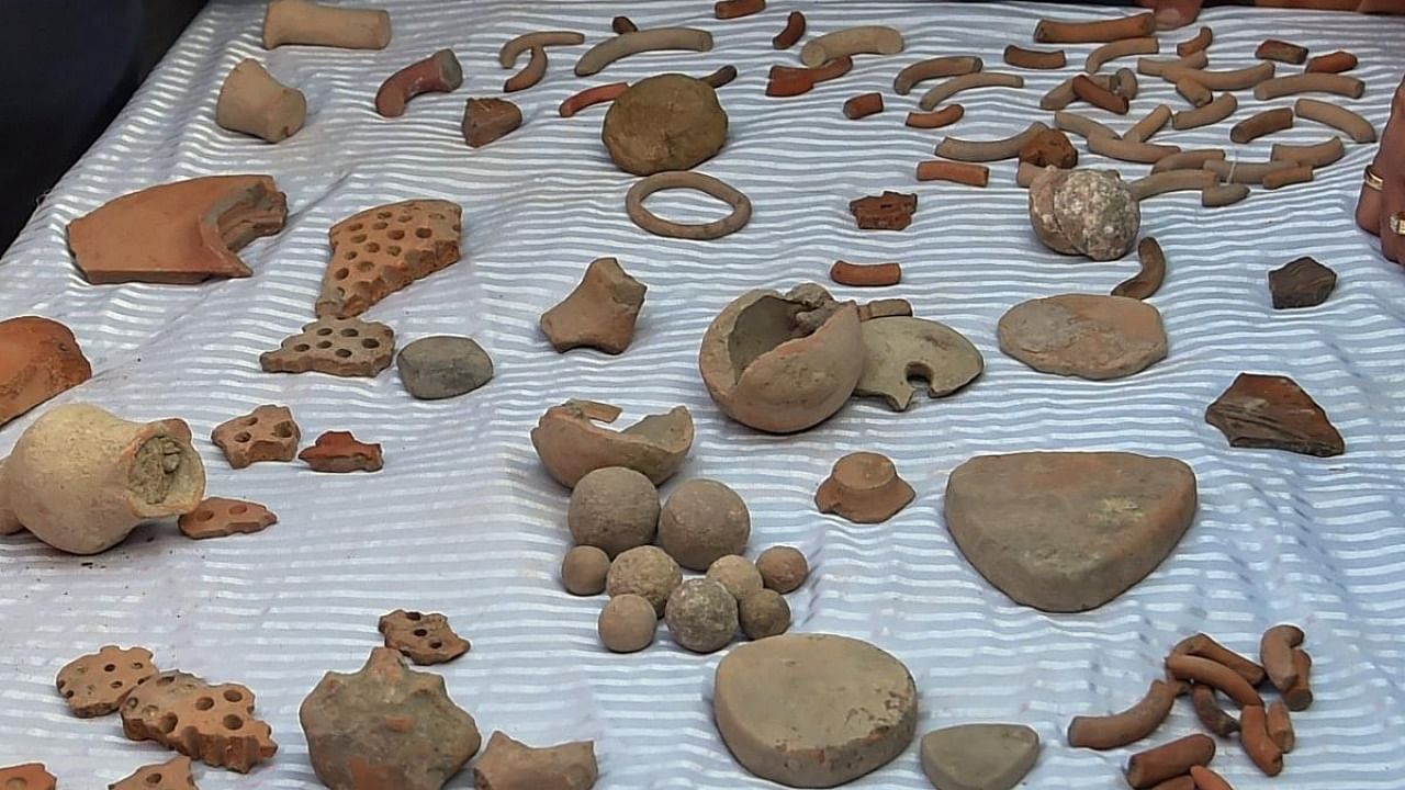 Antiquities recovered from Rakhigarhi in Haryana. Credit: PTI File Photo