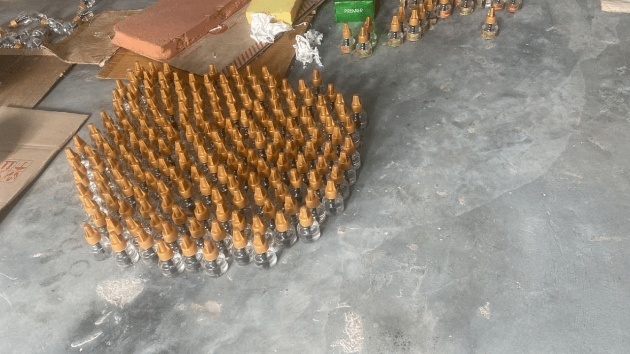 Fake mosquito vaporisers seized by the CCB from a factory at CV Raman Nagar in Bengaluru. Credit: DH Photo