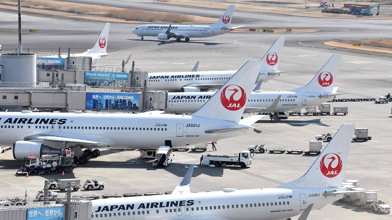 Japan Airlines cancelled its Thursday evening flight to Moscow, citing potential safety risks. Credit: AFP File Photo