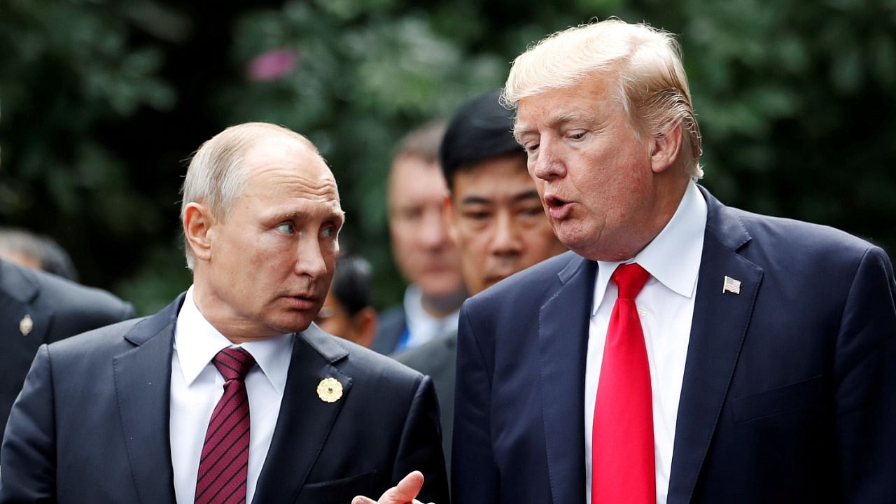 President Vladimir Putin of Russia and former President Donald Trump. Credit: Reuters File Photo