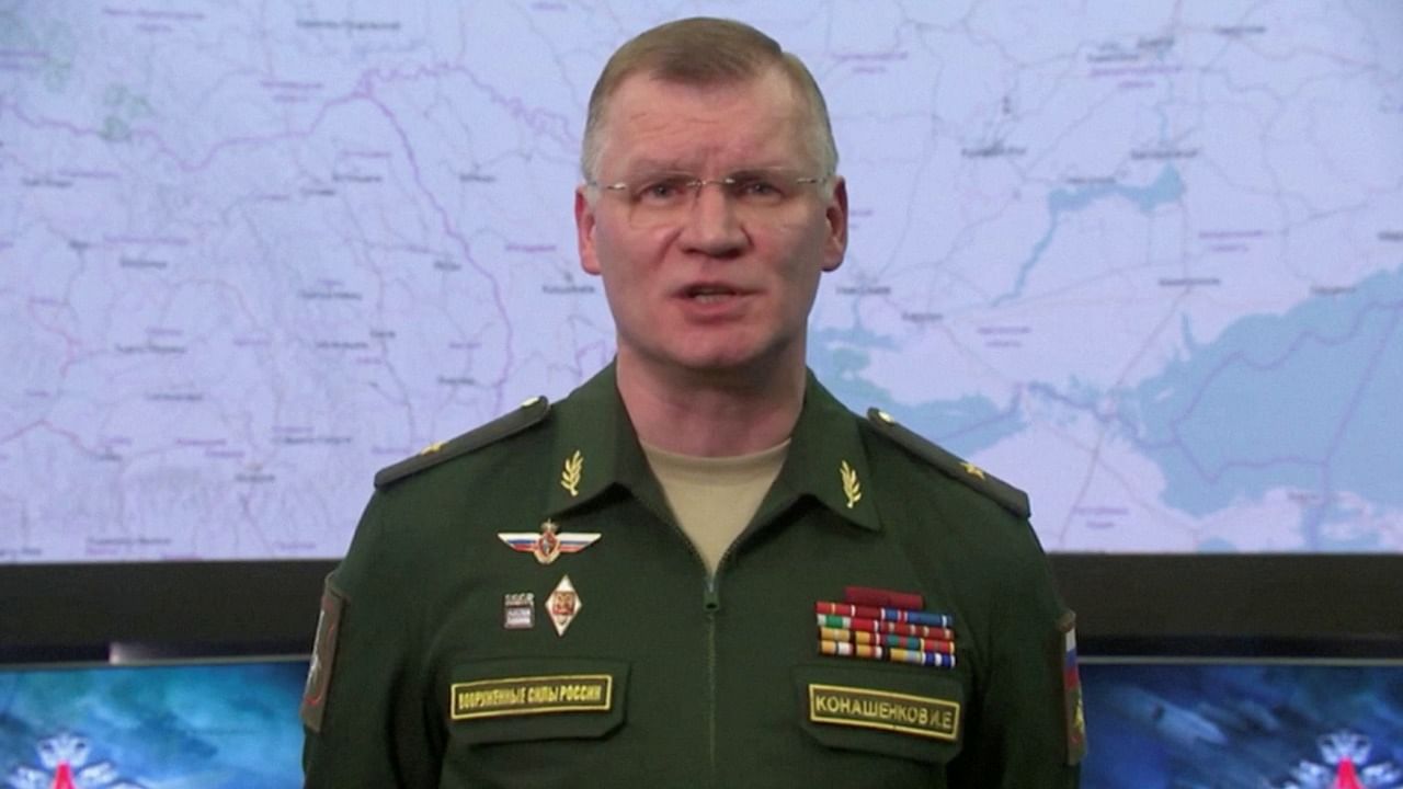 Russian Defense Ministry spokesman Maj. Gen. Igor Konashenkov. Credit: Reuters Photo