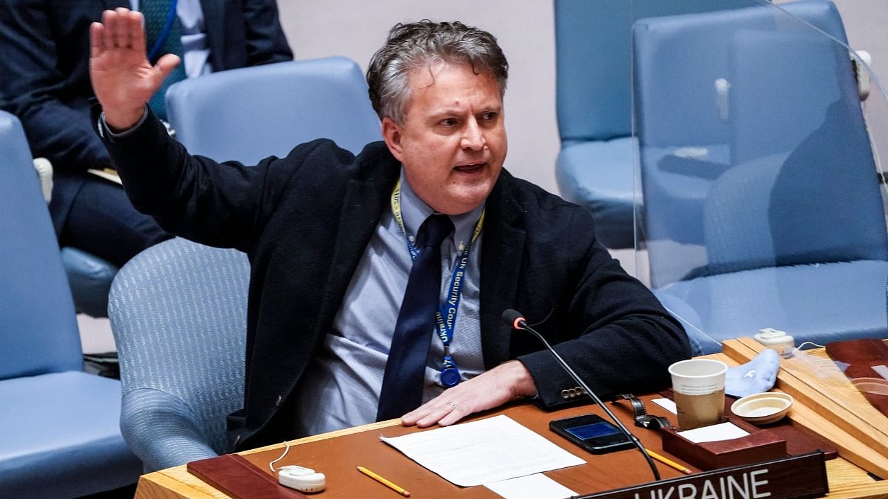 Ukrainian Ambassador to the United Nations Sergiy Kyslytsya. Credit: AP/PTI Photo