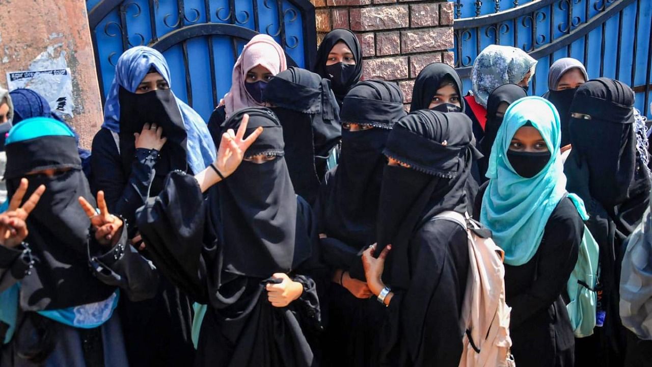 <div class="paragraphs"><p>Representative image showing female Muslim students wearing the Hijab. </p></div>