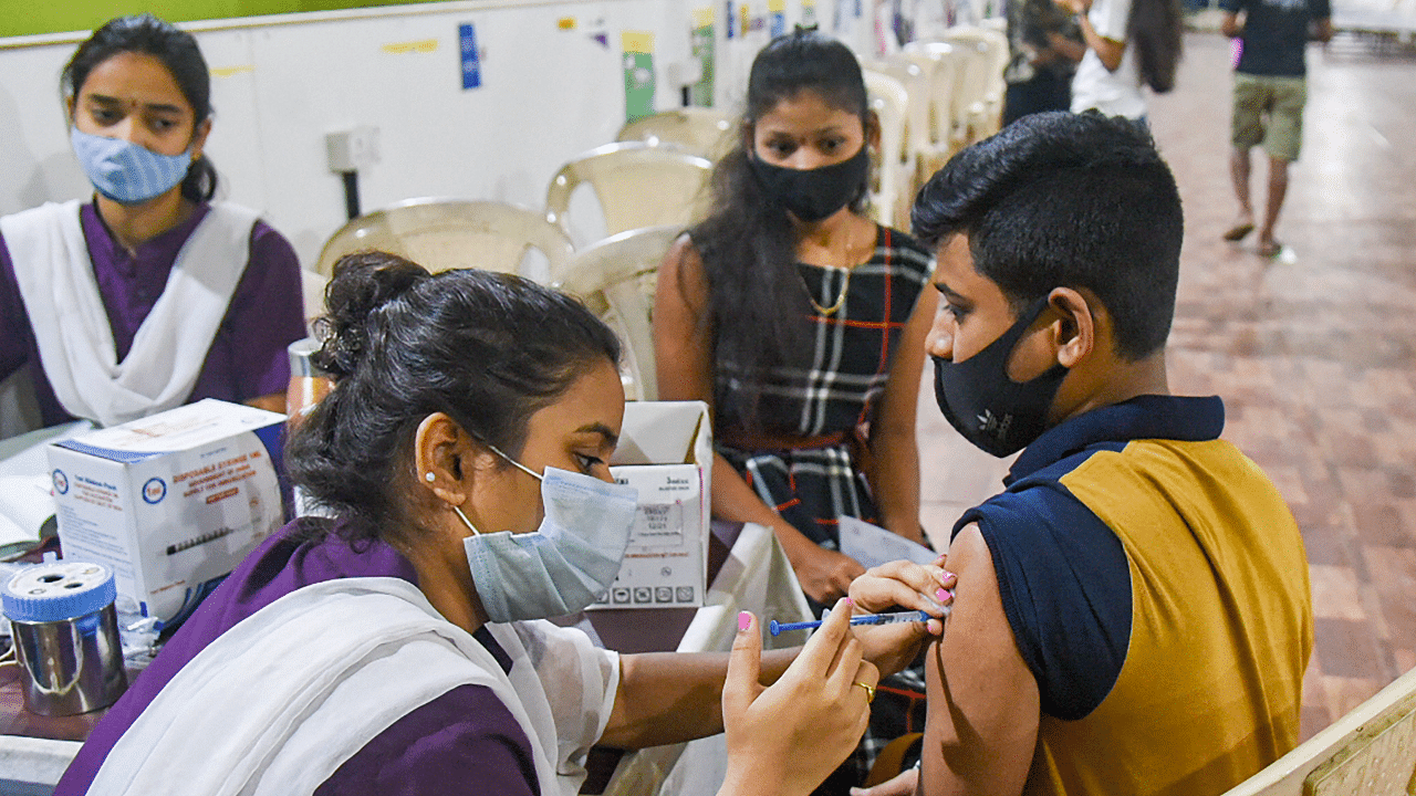 Under India's vaccination campaign, 1,77,44,08,129 doses have been administered so far. Credit: PTI Photo