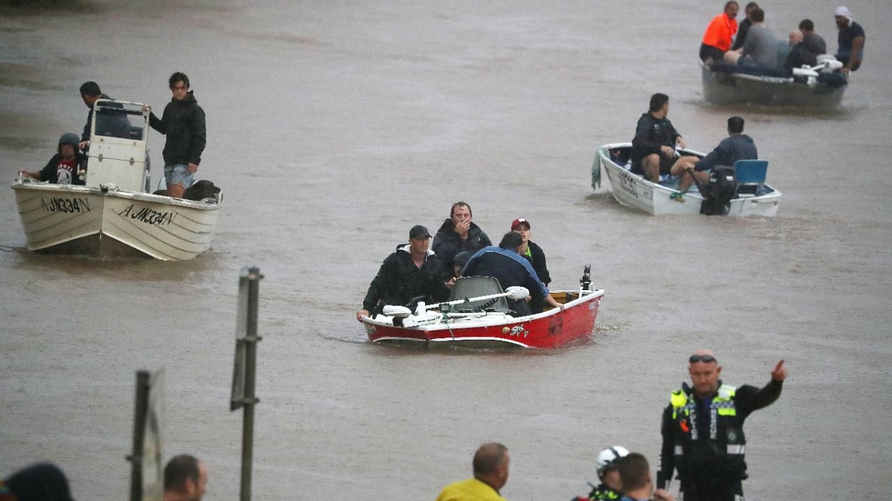 Rescue operations under way in Australia's Lismore, New South Wales. Credit: Reuters Photo