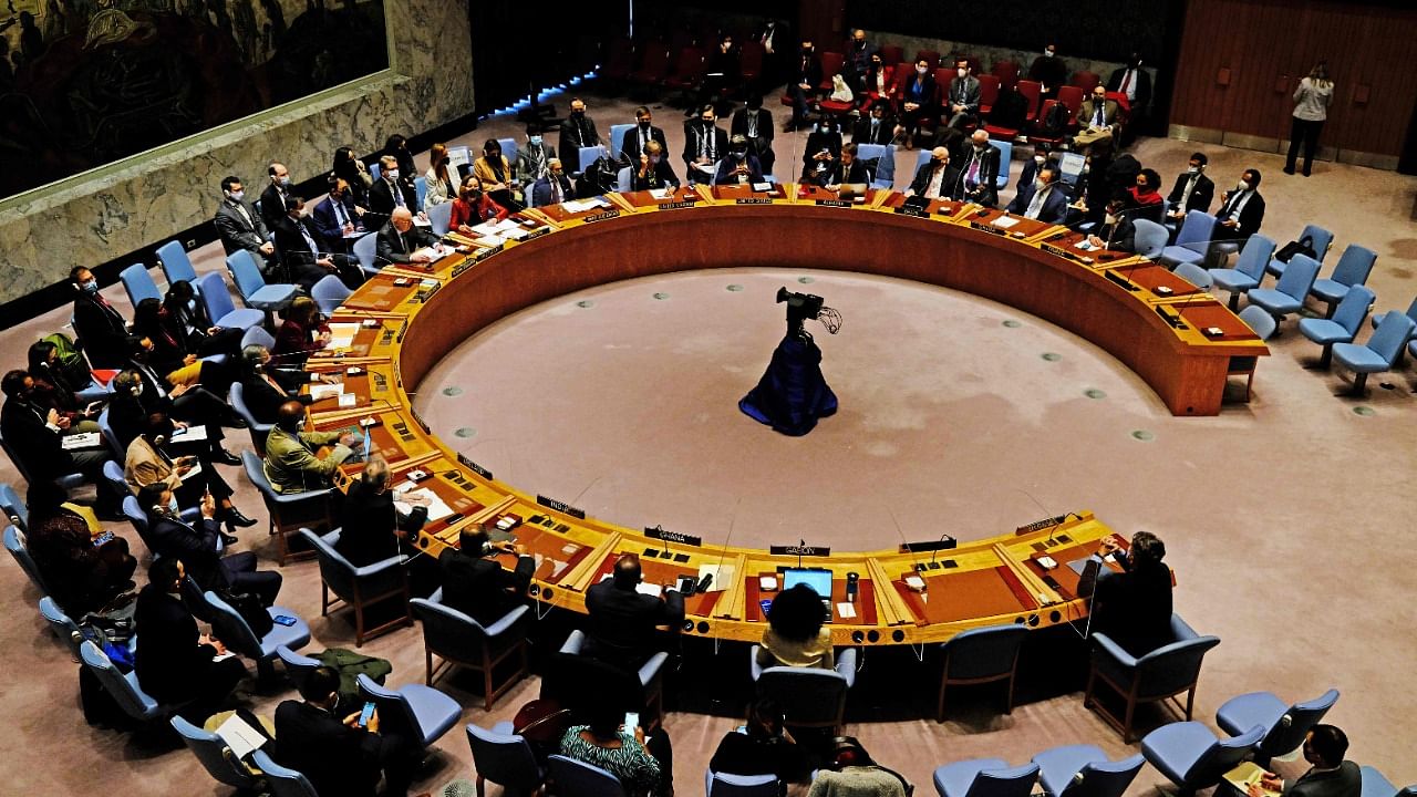 The United Nations Security Council meets at the UN Headquarters in New York. Credit: AFP Photo