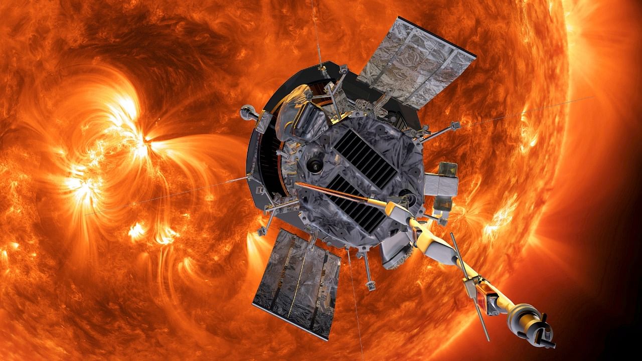 A view of the Parker space probe approaching the sun. Credit: AP/PTI Photo