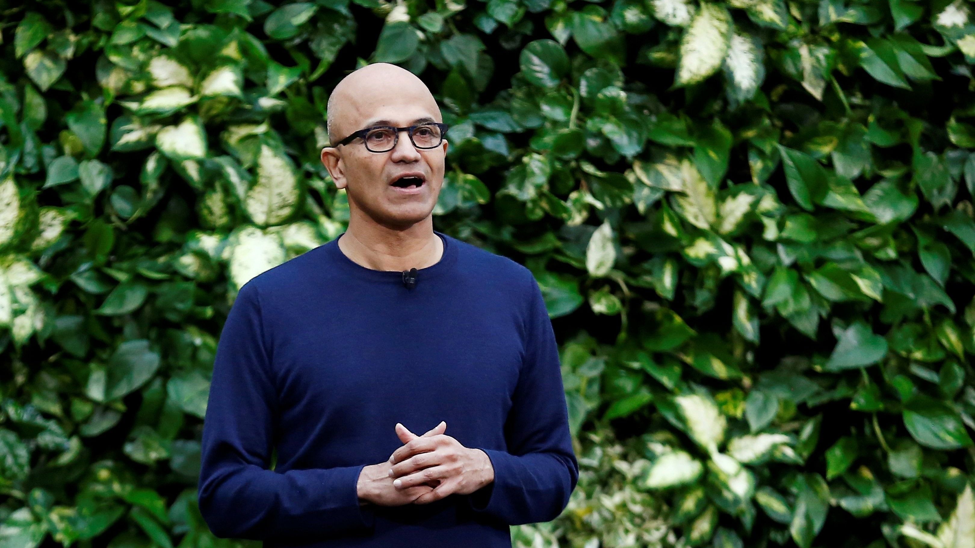 Microsoft CEO Satya Nadella. Credit: Reuters File Photo