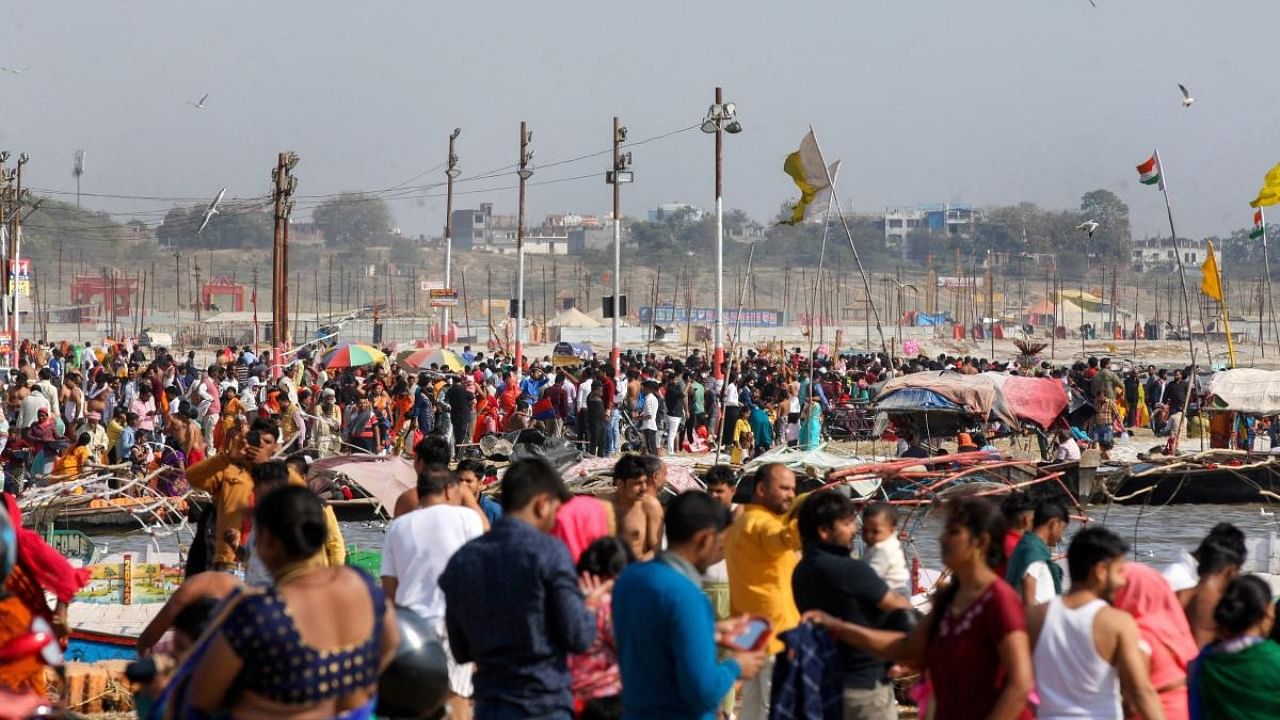 Devotees gather on the banks of Ganges. Credit: PTI File Photo