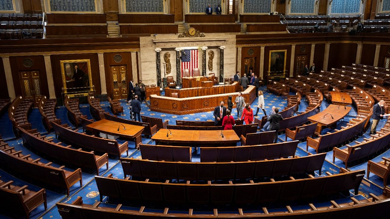 The US House of Representatives ahead of President Joe Biden's first State of the Union Address in the US Capitol in Washington, DC, US, March 1, 2022. Credit: Reuters Photo