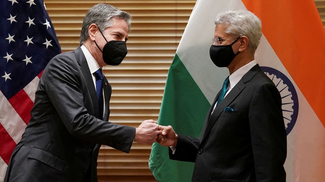 US Secretary of State Antony Blinken meets with Indian Foreign Minister S Jaishankar in Melbourne. Credit: Reuters File Photo