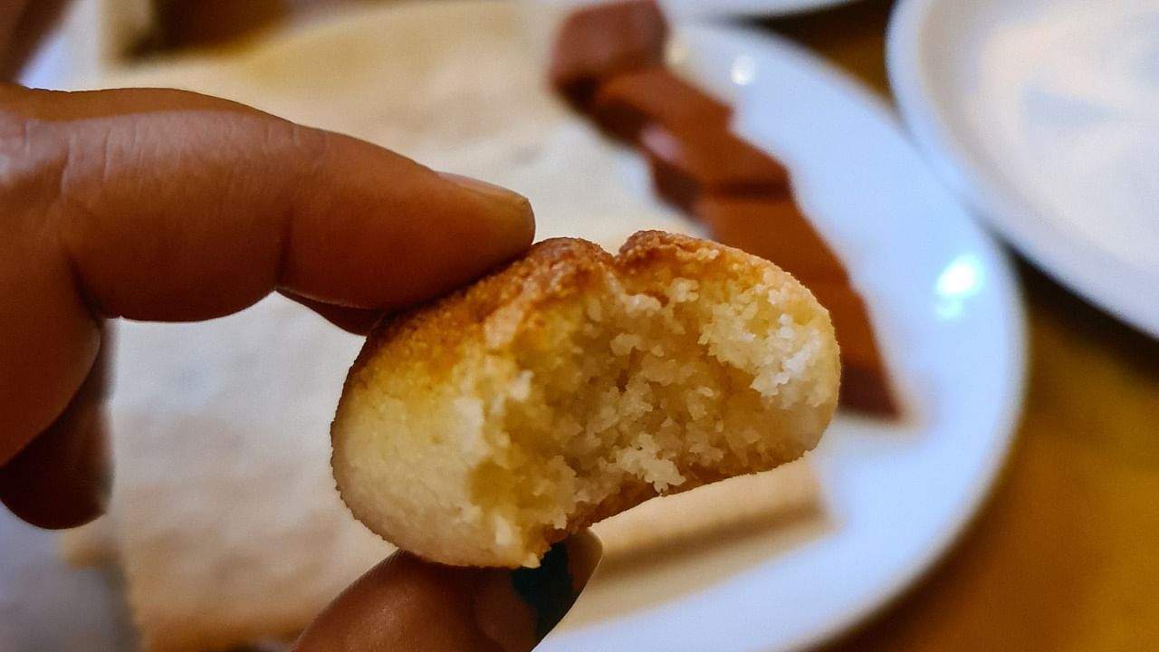 Bolinhas is a coconut cookie with semolina. Credit: Chandreyi Bandyopadhyay