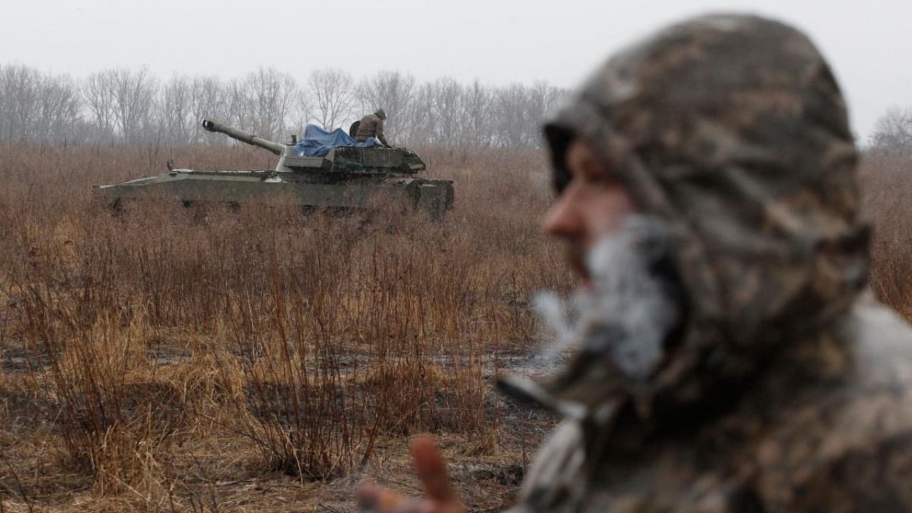 Servicemen of the Ukrainian Military Forces keep position in the Luhansk region. Credit: AFP Photo