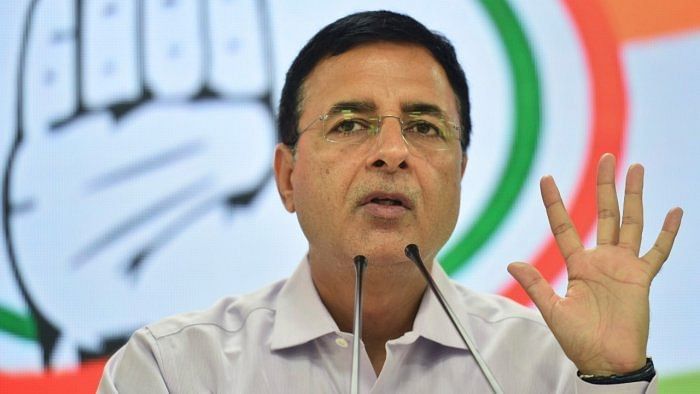 Congress chief spokesperson Randeep Surjewala file photo. Credit: PTI Photo